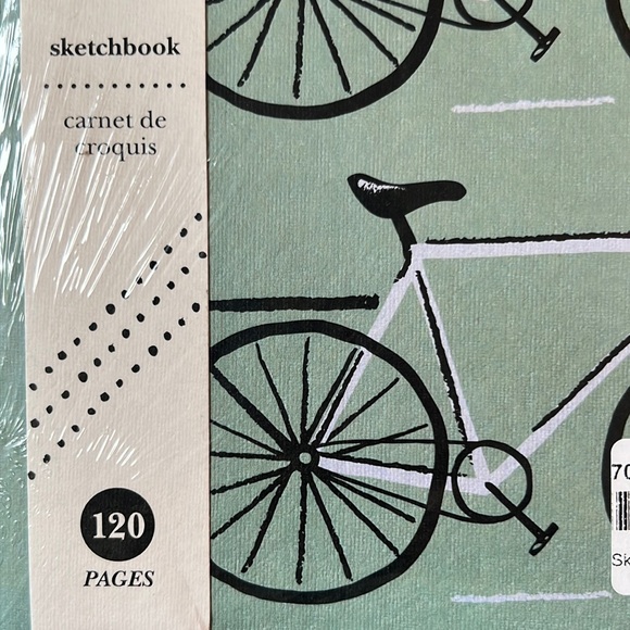 bicycle lovers gift-“Wild Rider” design sketchbook & cotton canvas backpack-NWT - Picture 9 of 16